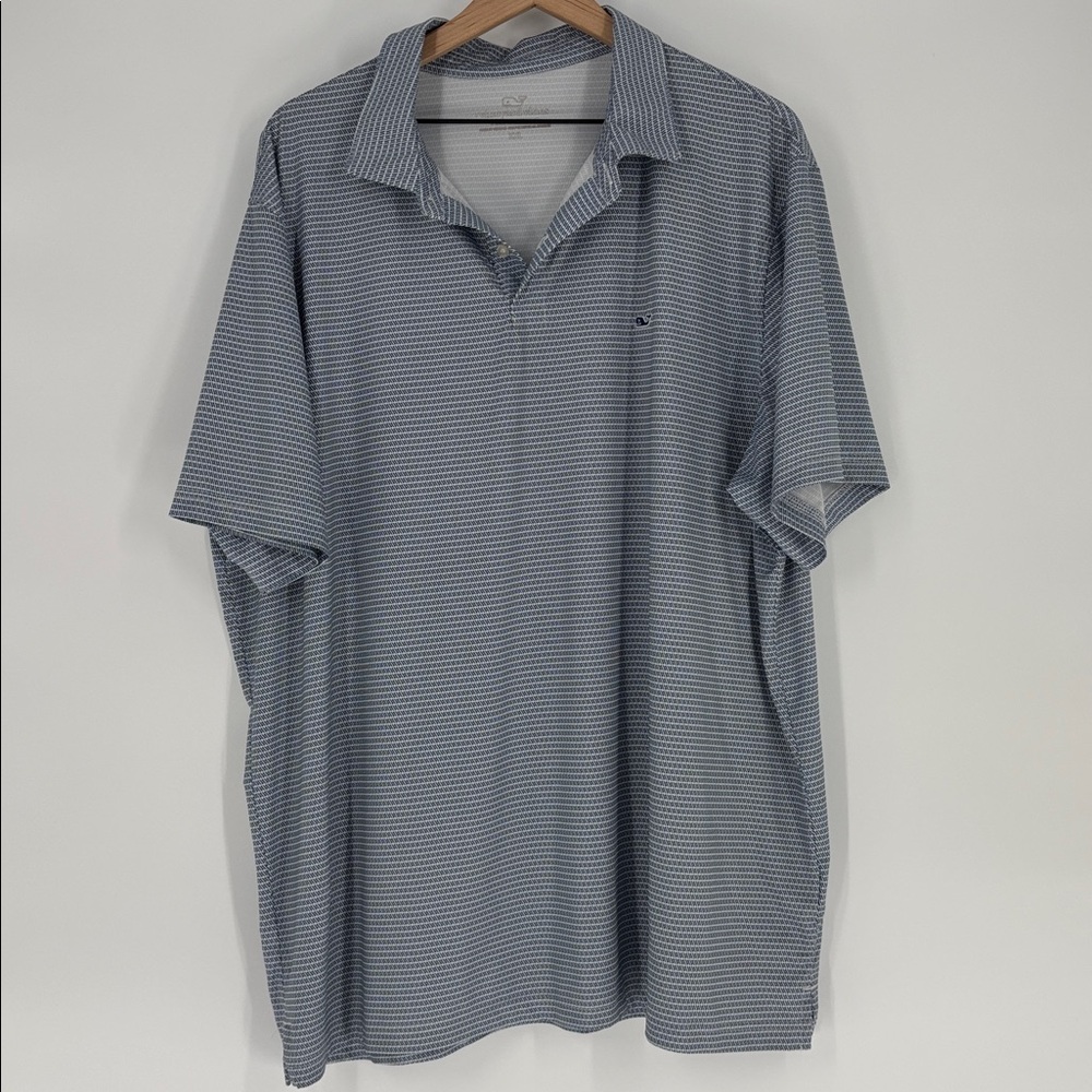 Vineyard Vines Men’s blue and purple golf tee Polo xxl